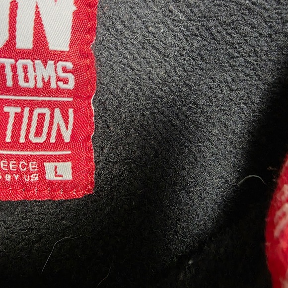 Dixxon Hoodie Mens L Black Full Zip Heavyweight Fleece Faded - Picture 5 of 10